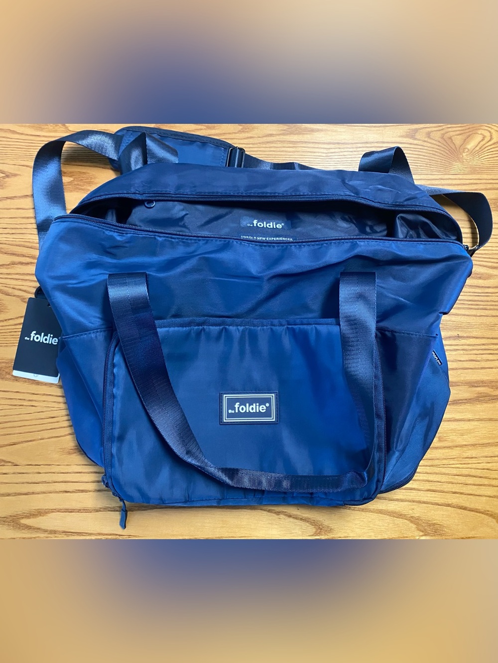 Foldie Navy Foldable Travel Tote Bag for Men